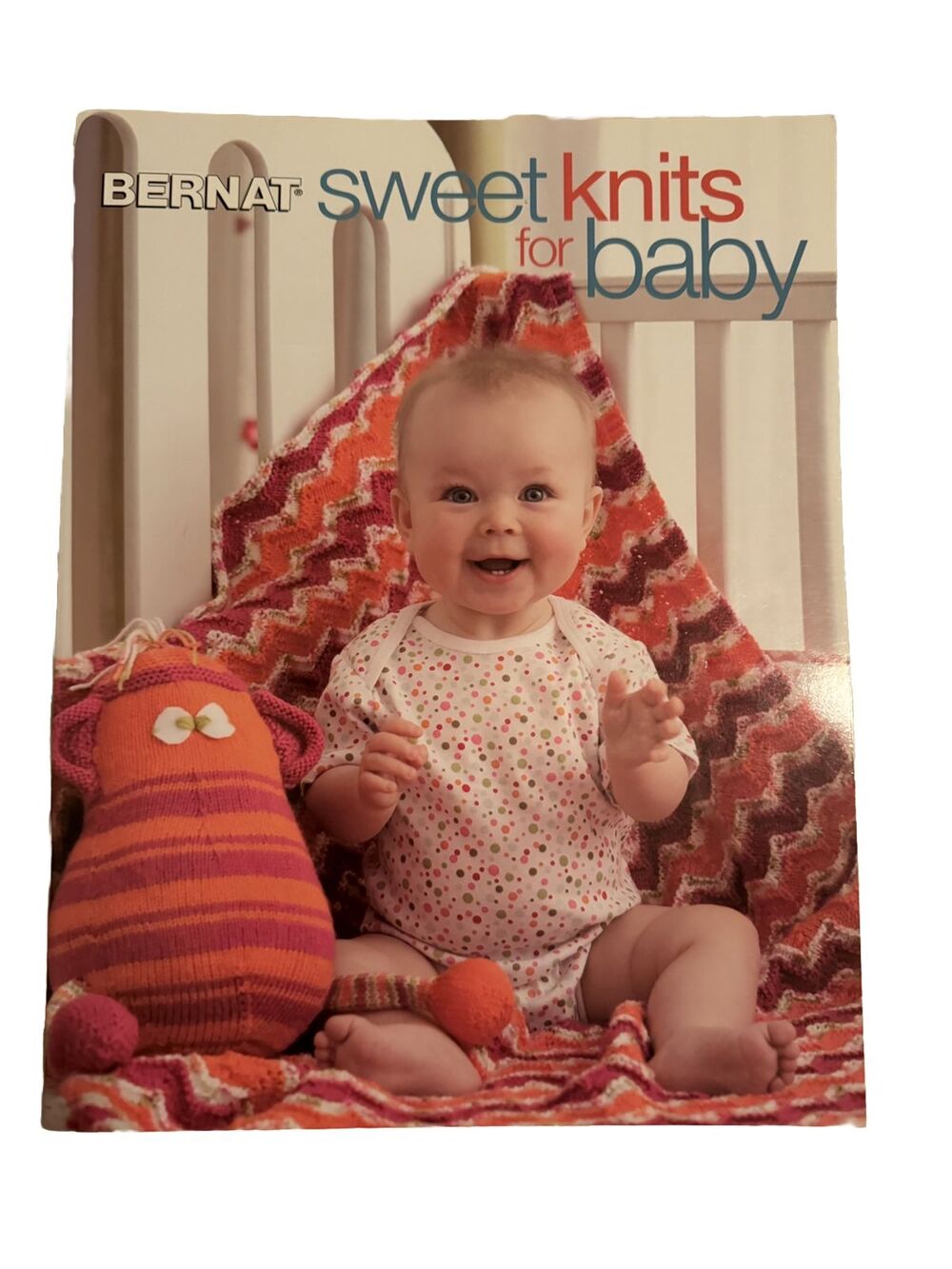 Bernat Sweet Knits for Baby Paperback Bernat Pattern Book Jacket Blanket Toy
